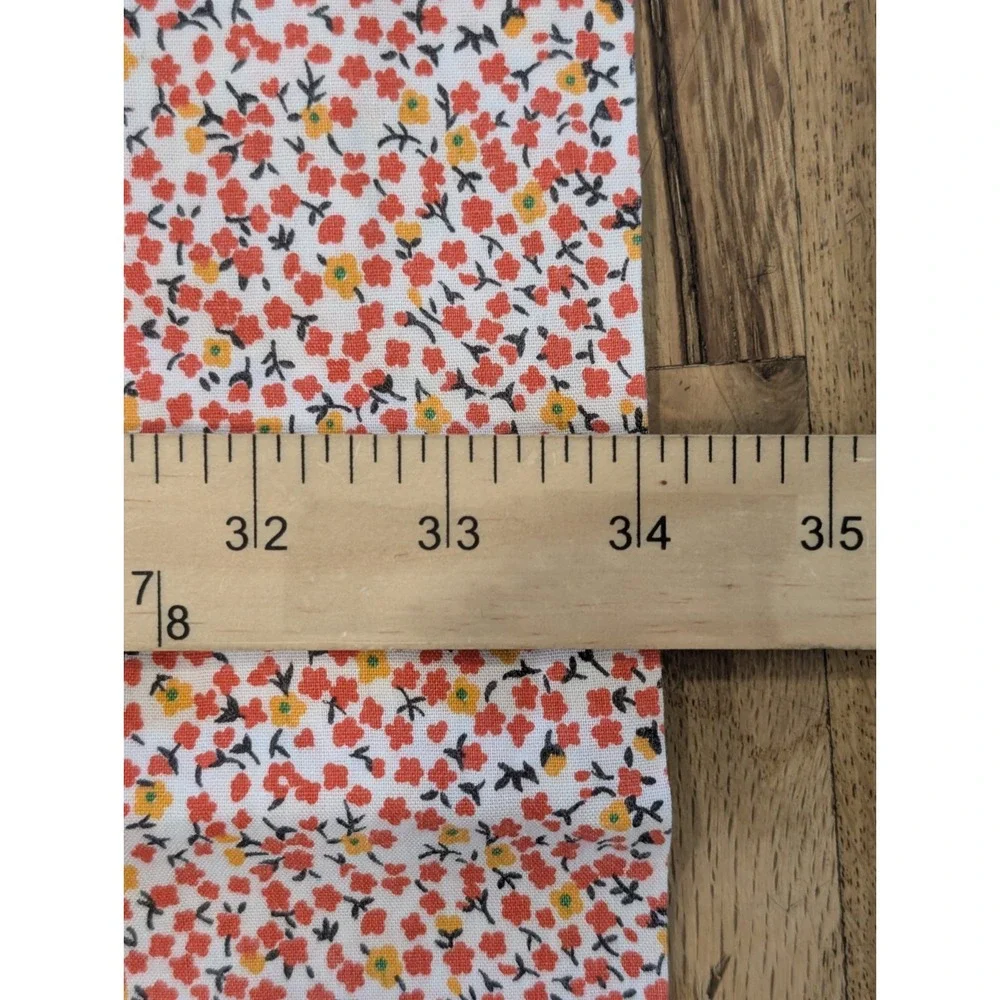 Vintage Handmade Pillowcase Pair Standard Pink Floral Feedsack Cotton Rustic